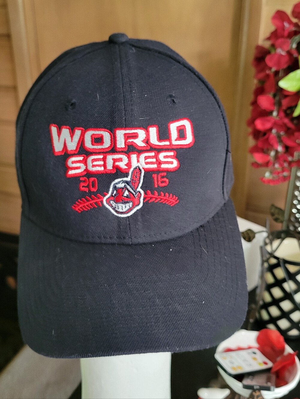 New Era Navy Blue World Series 2016 Hat with Red and White Embroidery